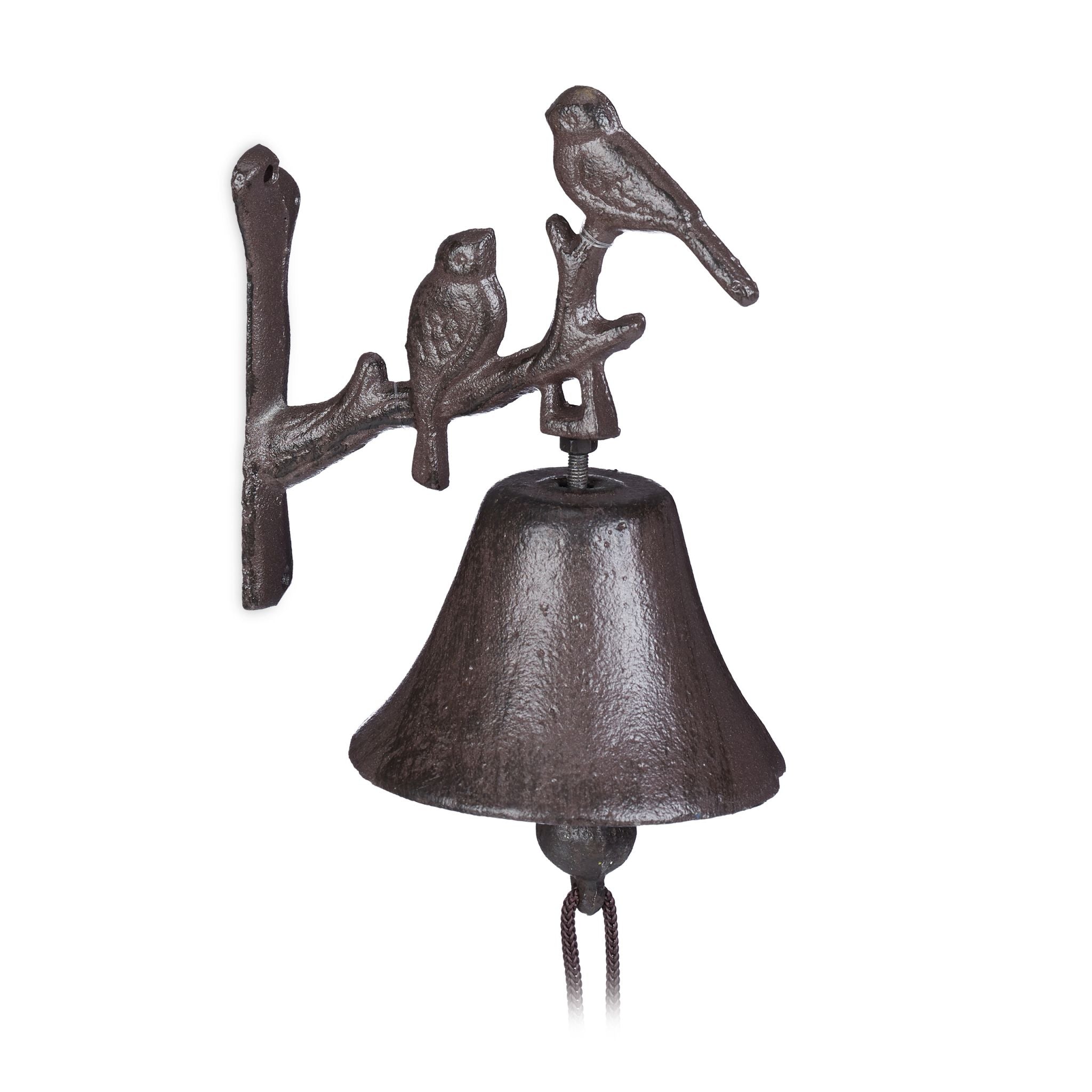 Türglocke Gusseisen Vogel Dunkelbraun von Relaxdays