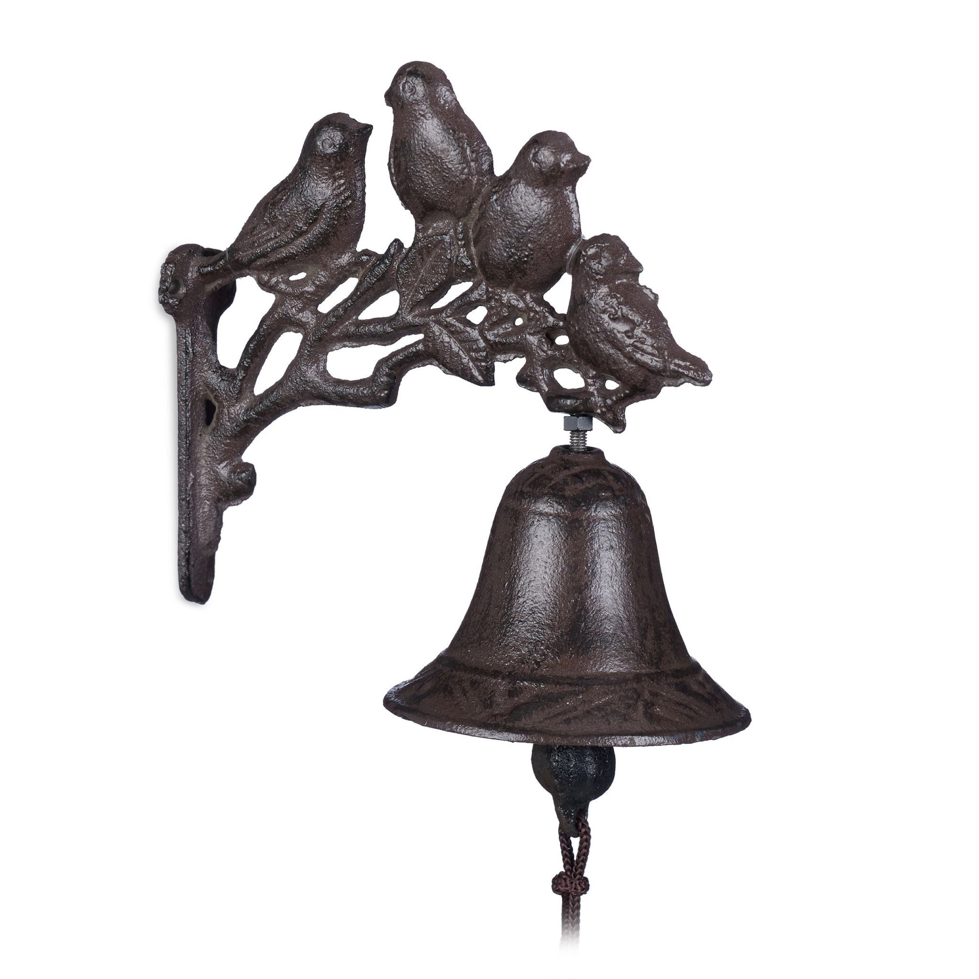Türglocke Gusseisen Vögel Dunkelbraun von Relaxdays
