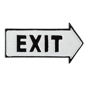 Exit Schild Weiss-Schwarz von Relaxdays