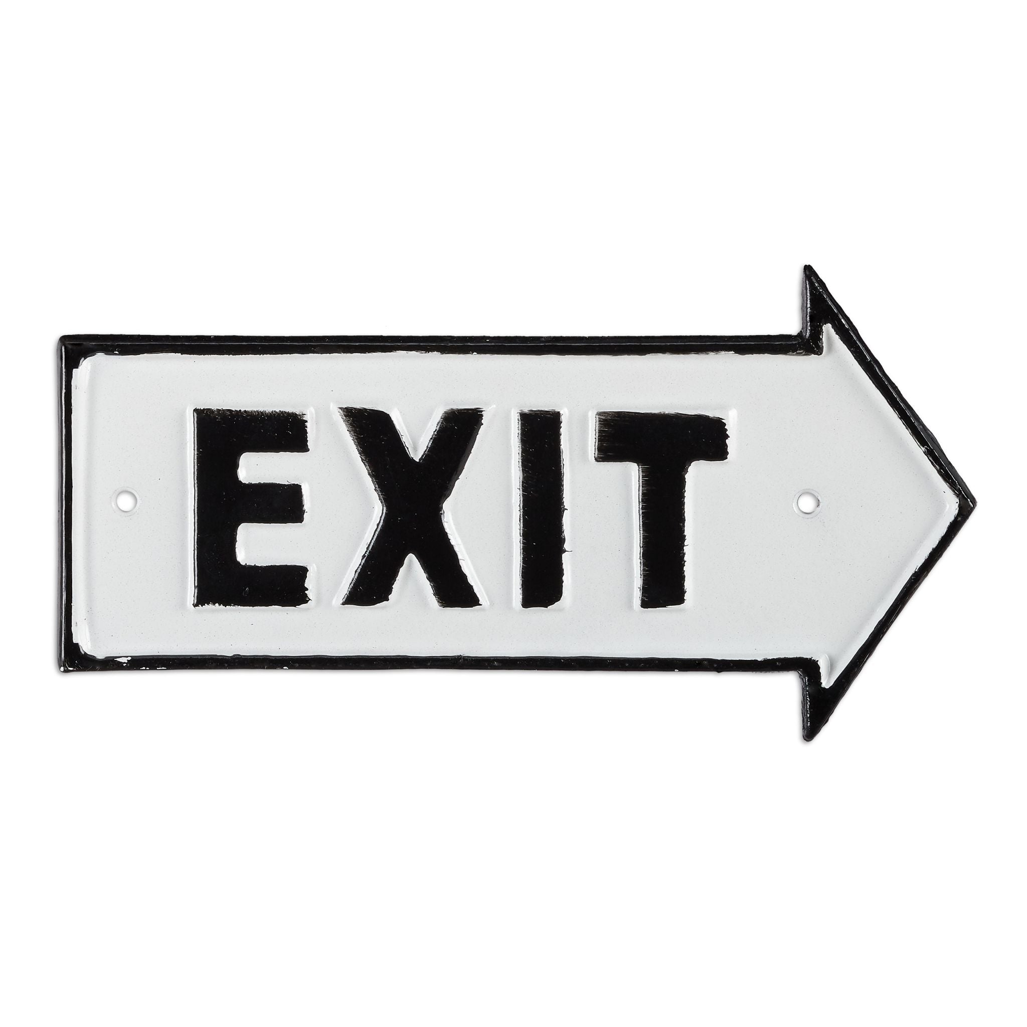 Exit Schild Weiss-Schwarz von Relaxdays