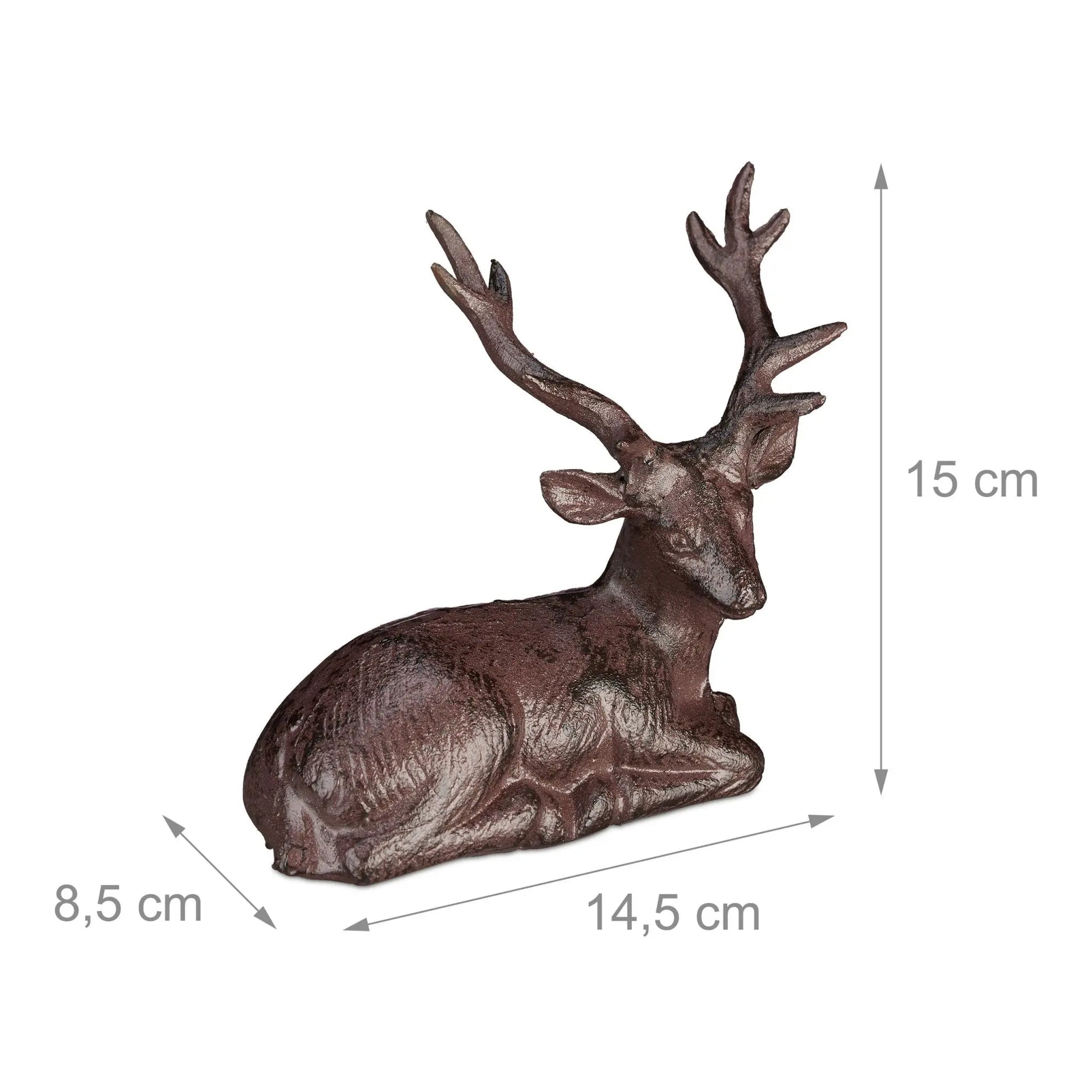 Hirsch Figur Garten Braun von Relaxdays