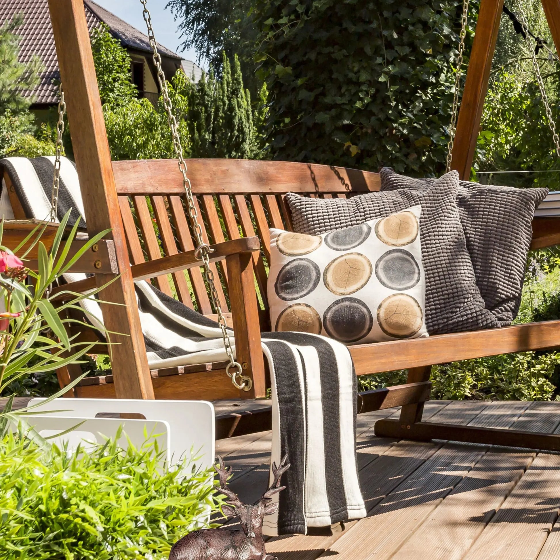 Hirsch Figur Garten Braun von Relaxdays