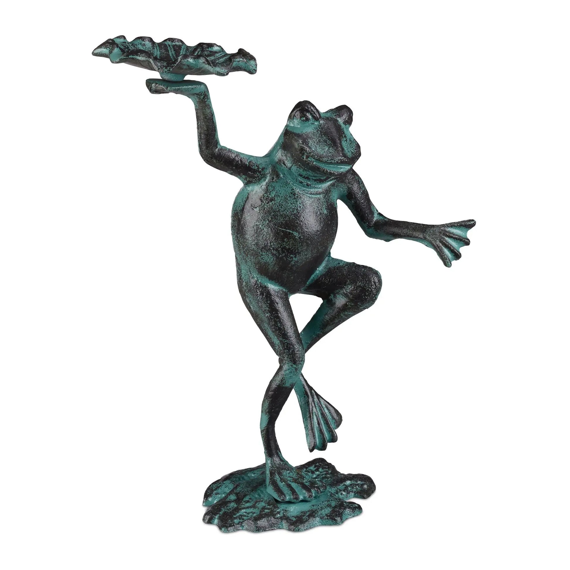 Gartenfigur Frosch Dunkelgrün von Relaxdays