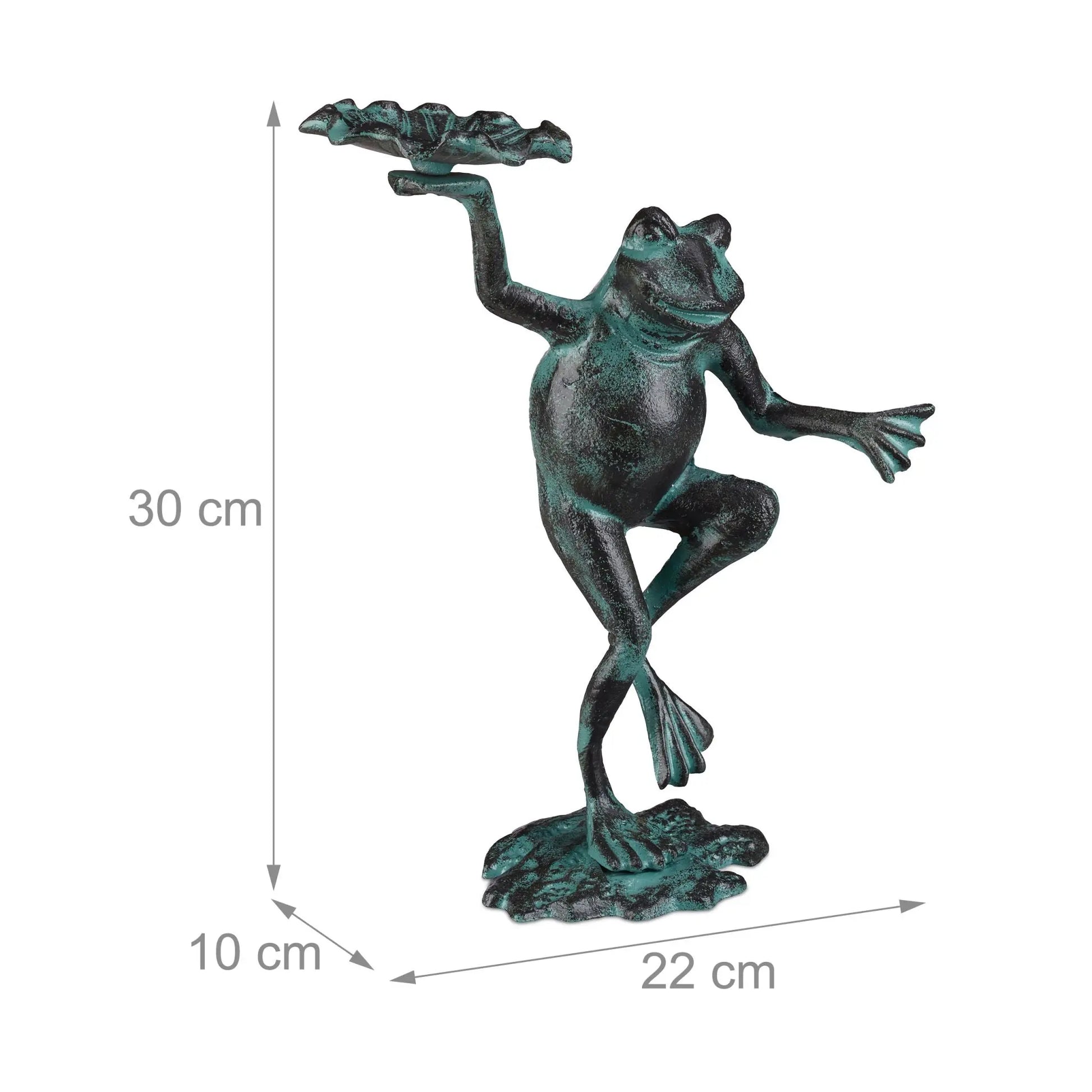 Gartenfigur Frosch Dunkelgrün von Relaxdays