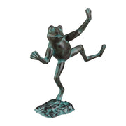Gartenfigur Frosch Dunkelgrün von Relaxdays