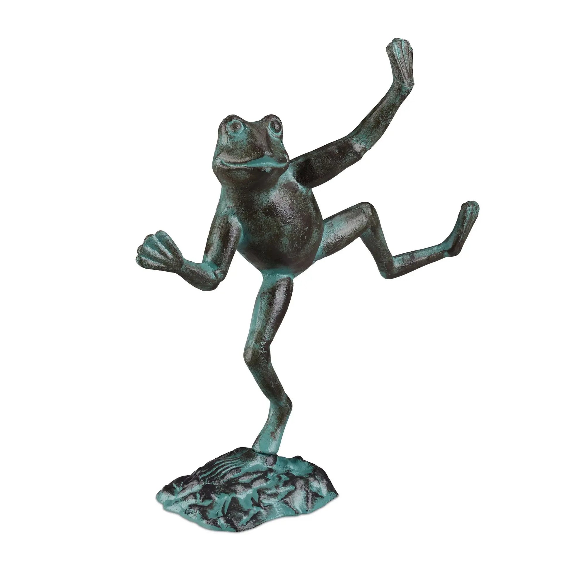 Gartenfigur Frosch Dunkelgrün von Relaxdays