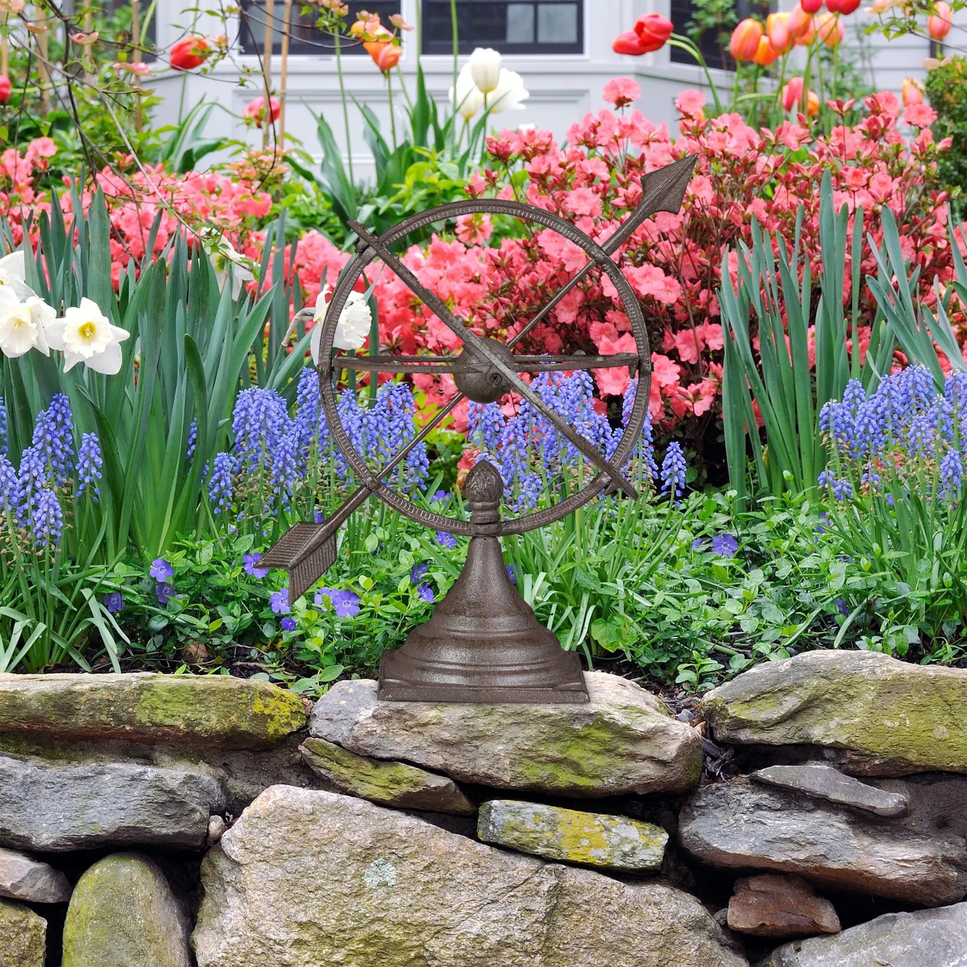 Sonnenuhr Garten Braun von Relaxdays