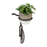 Wandblumenhalter Einrad Dunkelbraun von Relaxdays