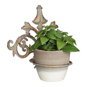 Wandblumenhalter Barock Gold-Grau von Relaxdays