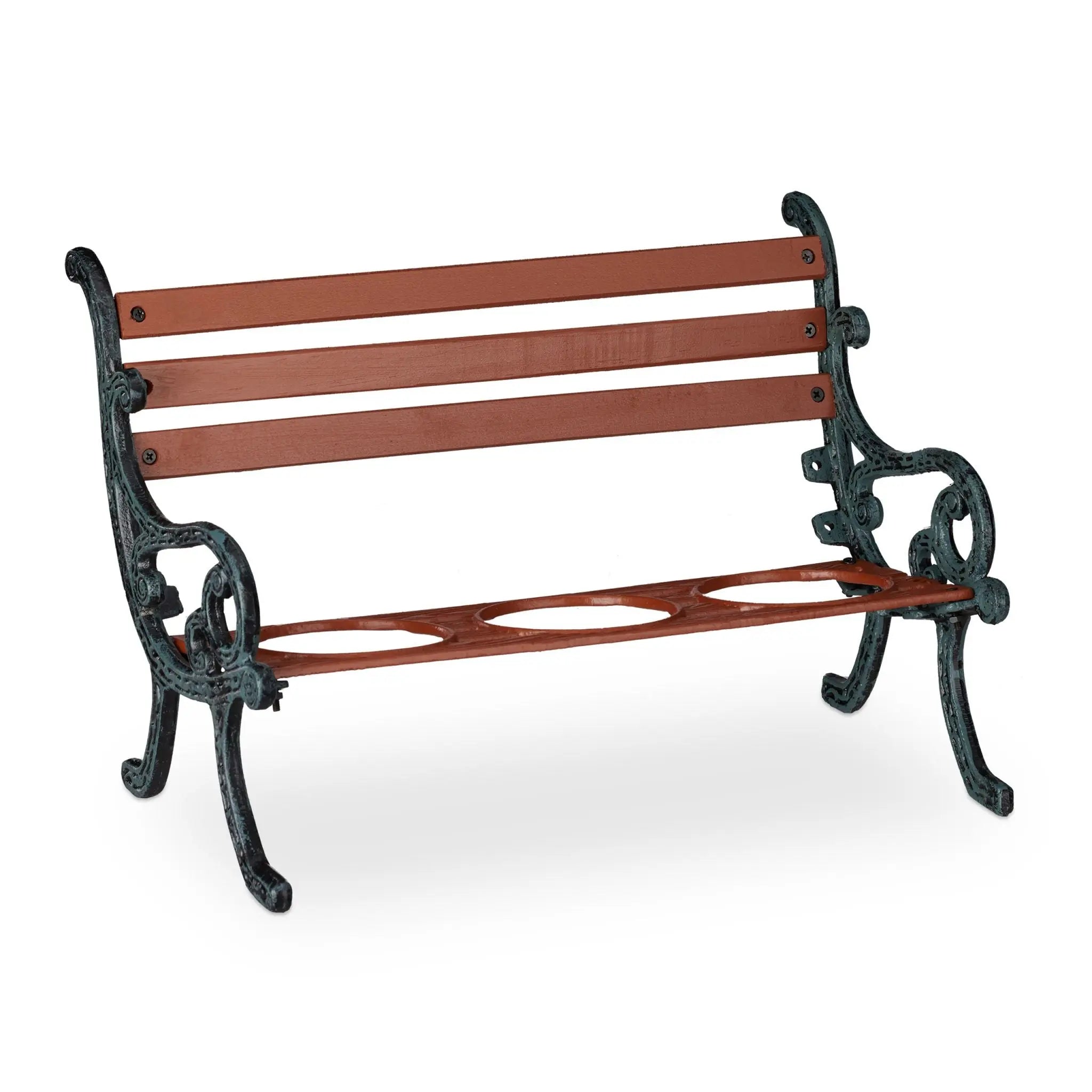 Mini Blumenbank Braun-Grau von Relaxdays
