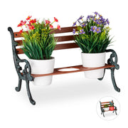 Mini Blumenbank Braun-Grau von Relaxdays