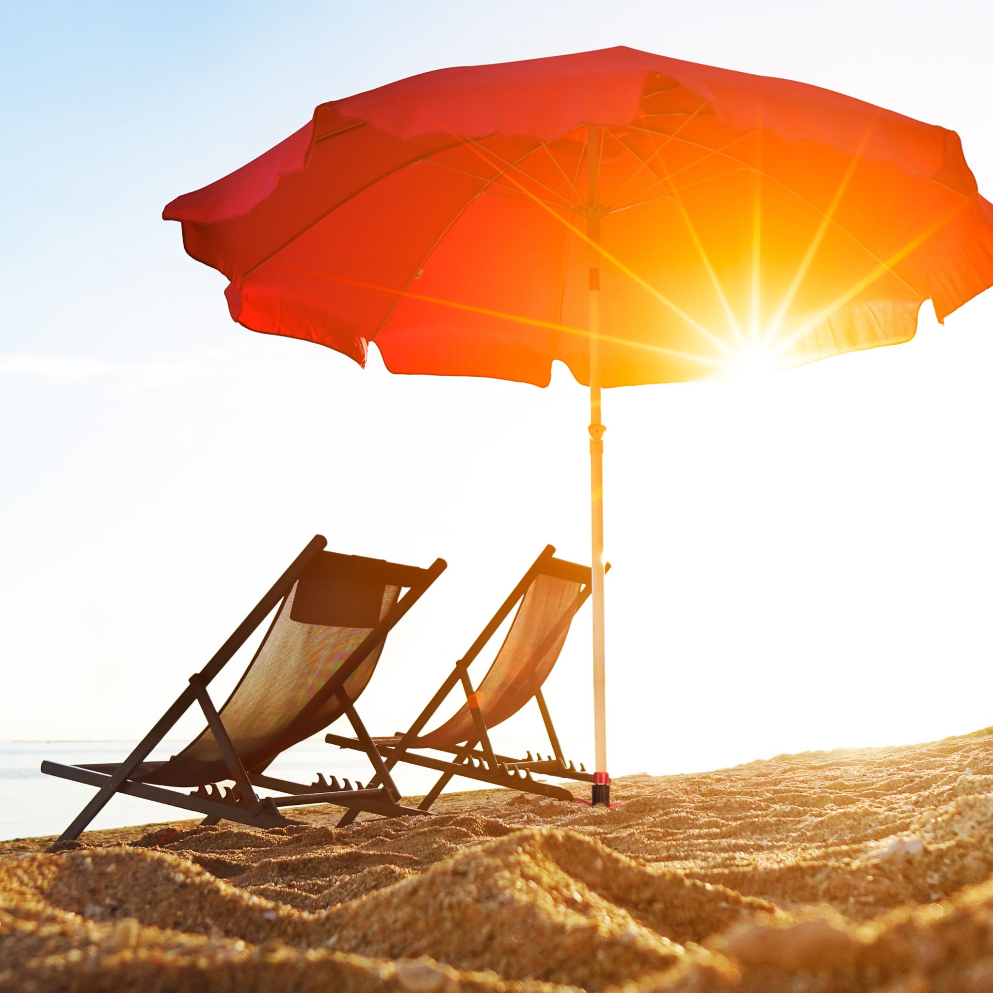 Bodenhülse Sonnenschirm Rot-Schwarz von Relaxdays