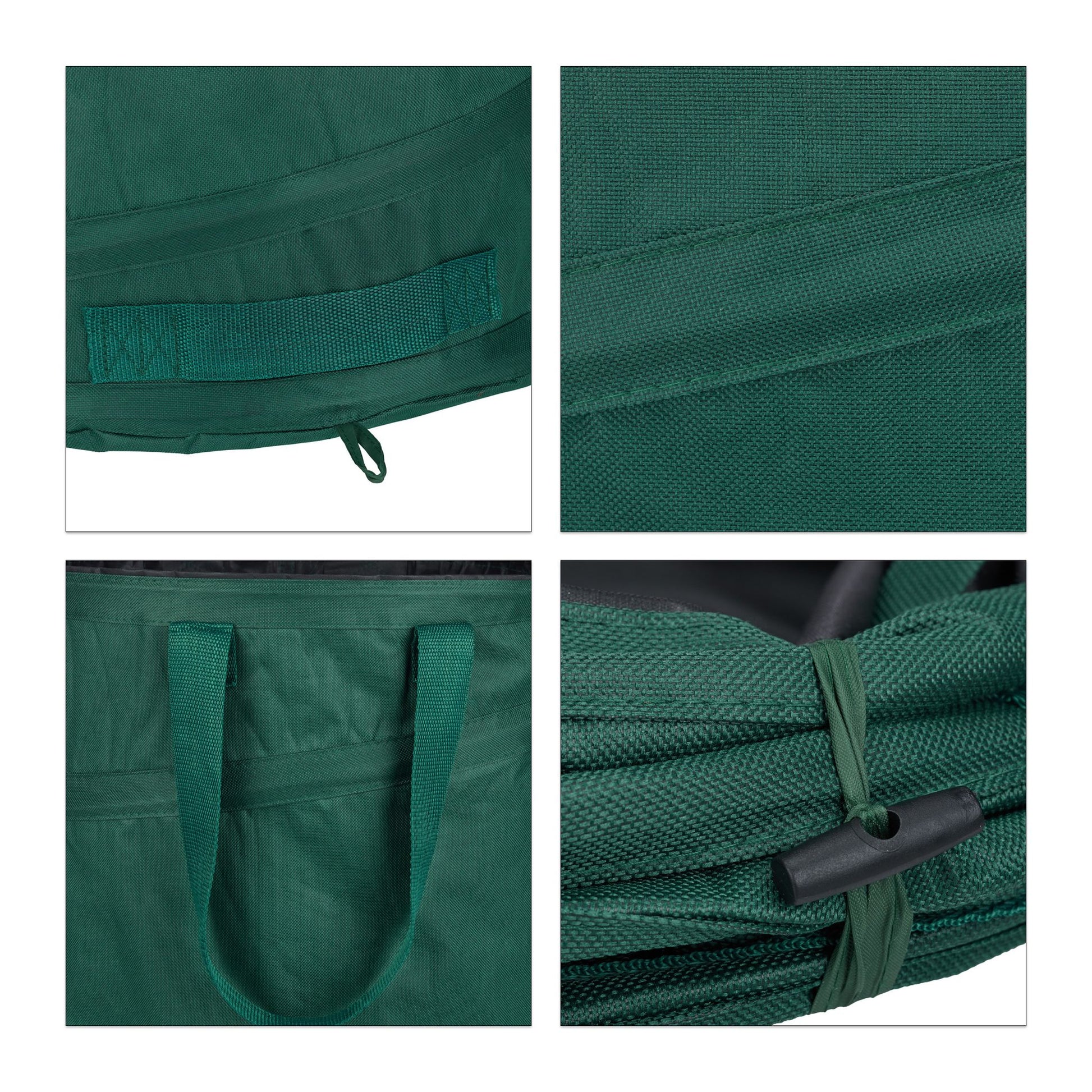 Laubsack Selbstaufstellend 85L 3er-Set Grün-Schwarz von Relaxdays