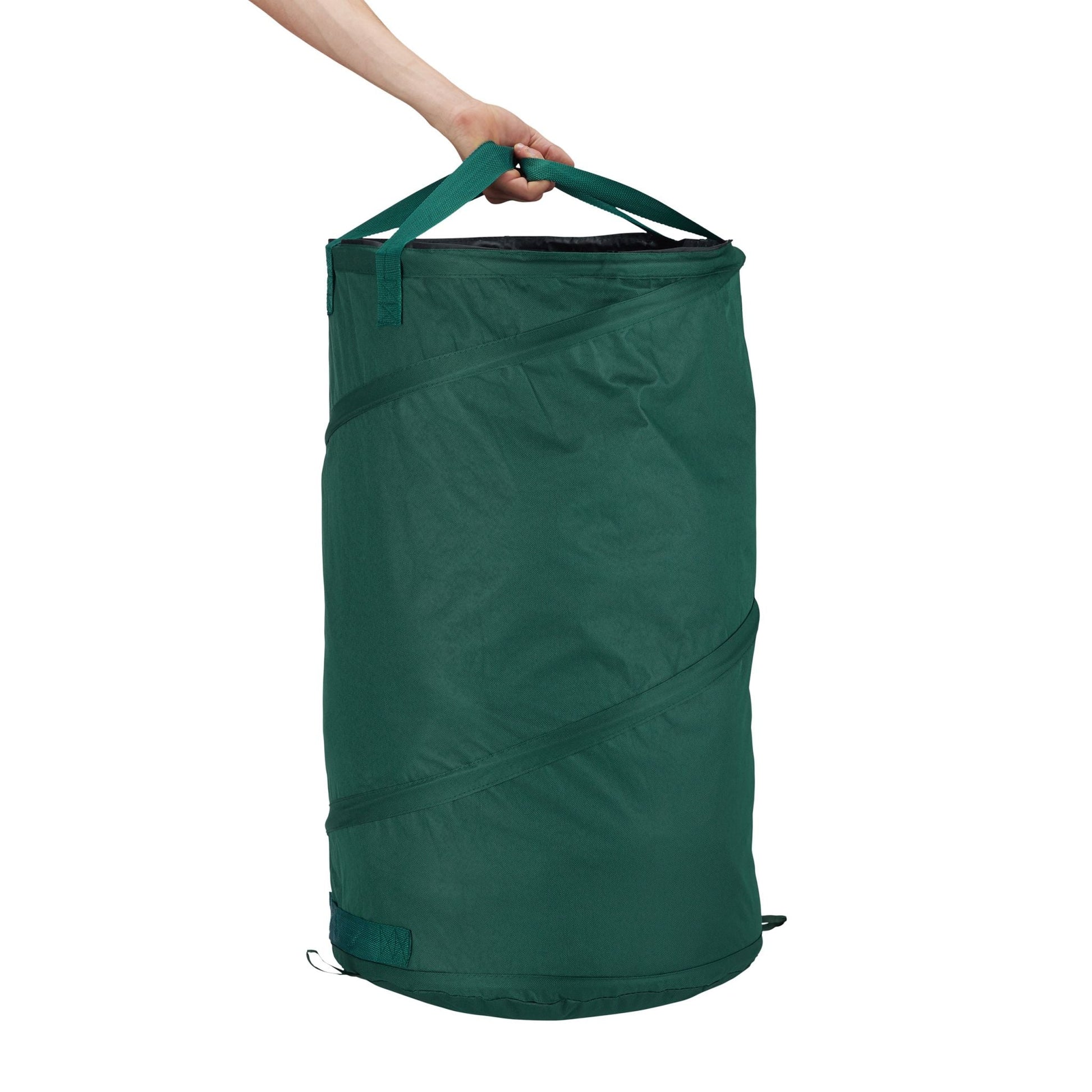 Laubsack Selbstaufstellend 120L 2er-Set Grün-Schwarz von Relaxdays