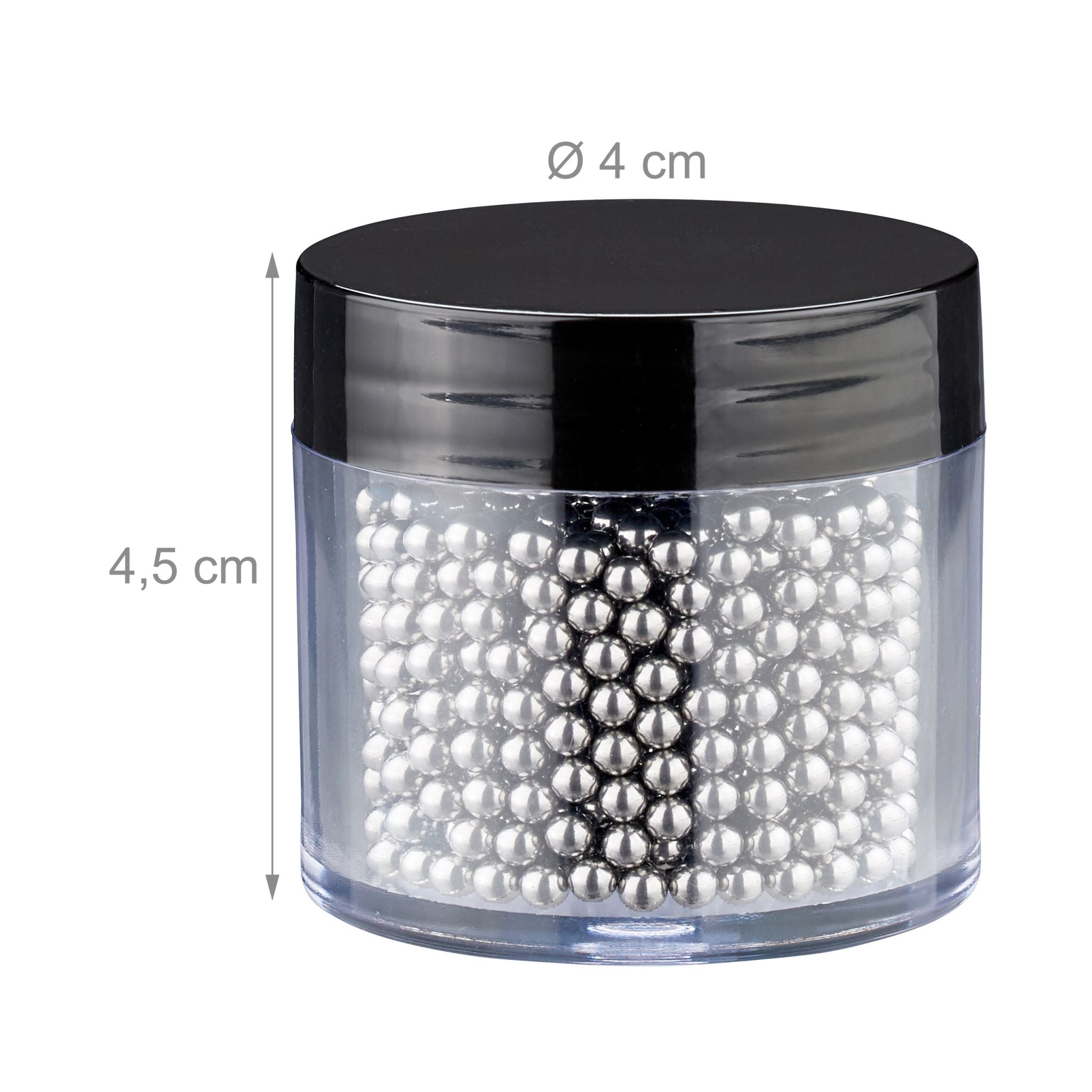 Reinigungsperlen 1000er-Set Schwarz-Silber-Transparent von Relaxdays