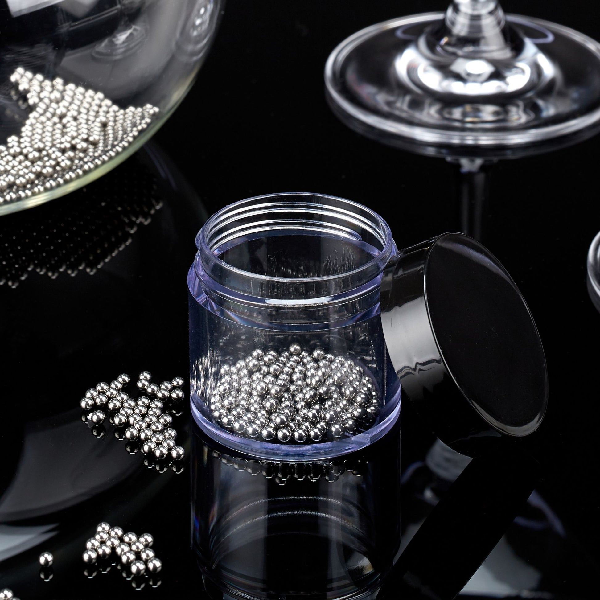 Reinigungsperlen 1000er-Set Schwarz-Silber-Transparent von Relaxdays