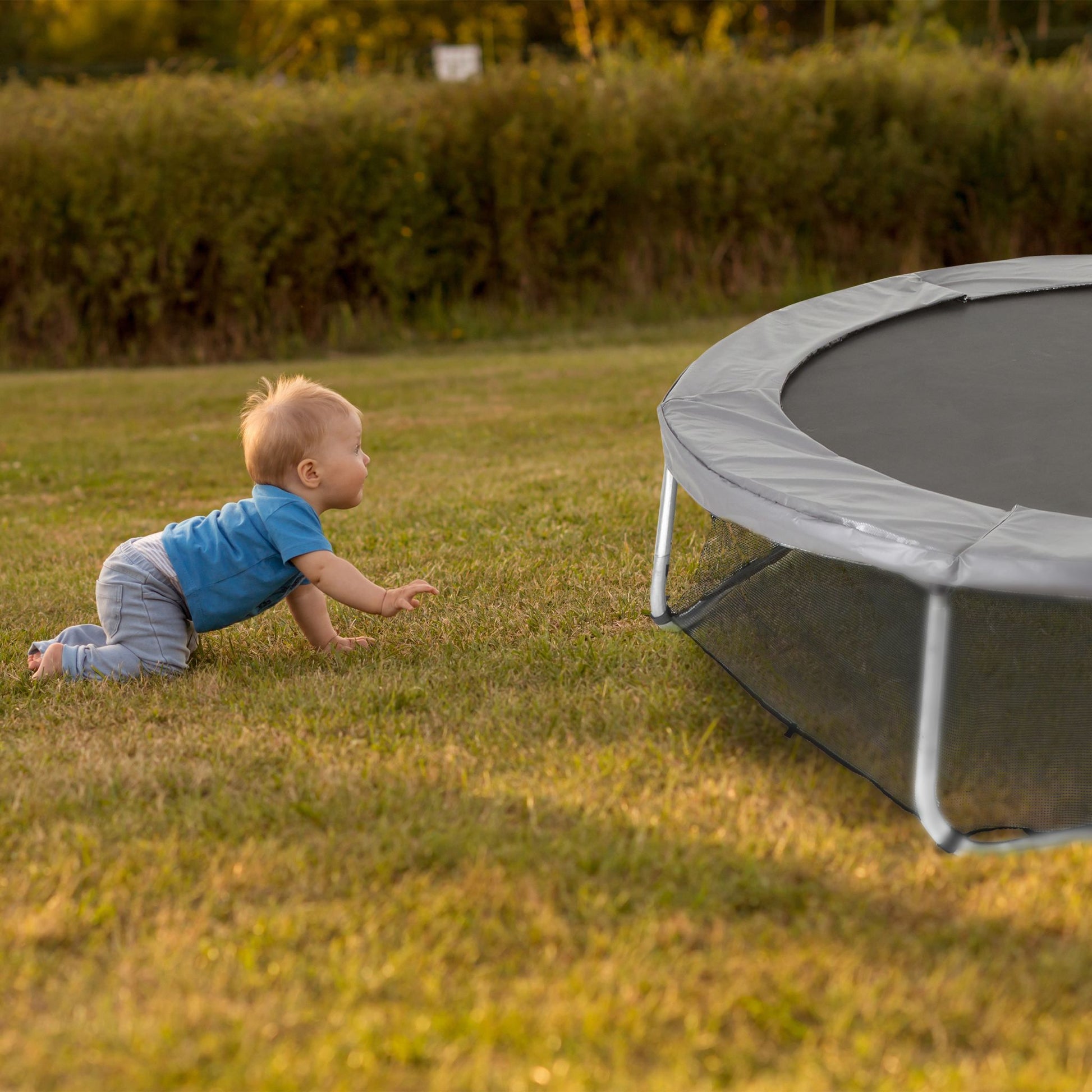 Rahmennetz Trampolin Schwarz von Relaxdays