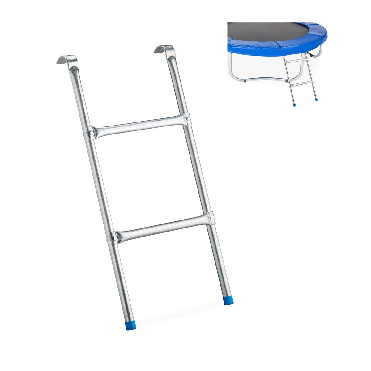 Leiter für Trampolin Blau-Silber von Relaxdays