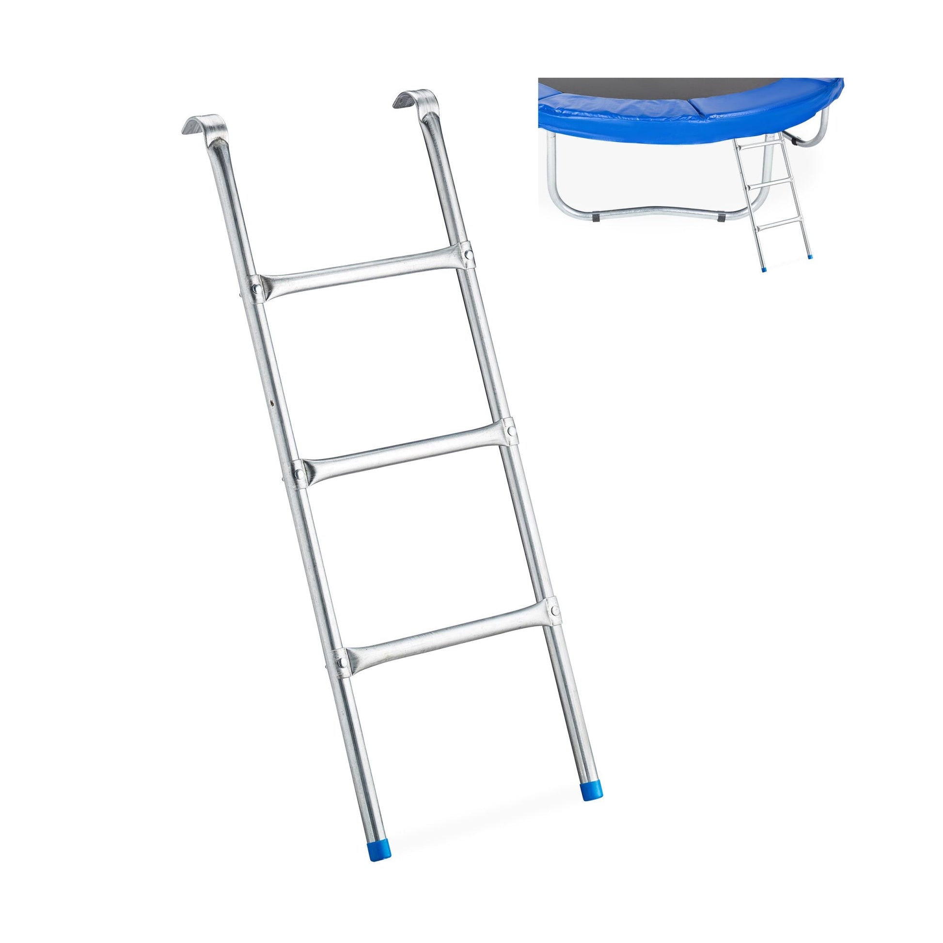 Leiter für Trampolin Blau-Silber von Relaxdays