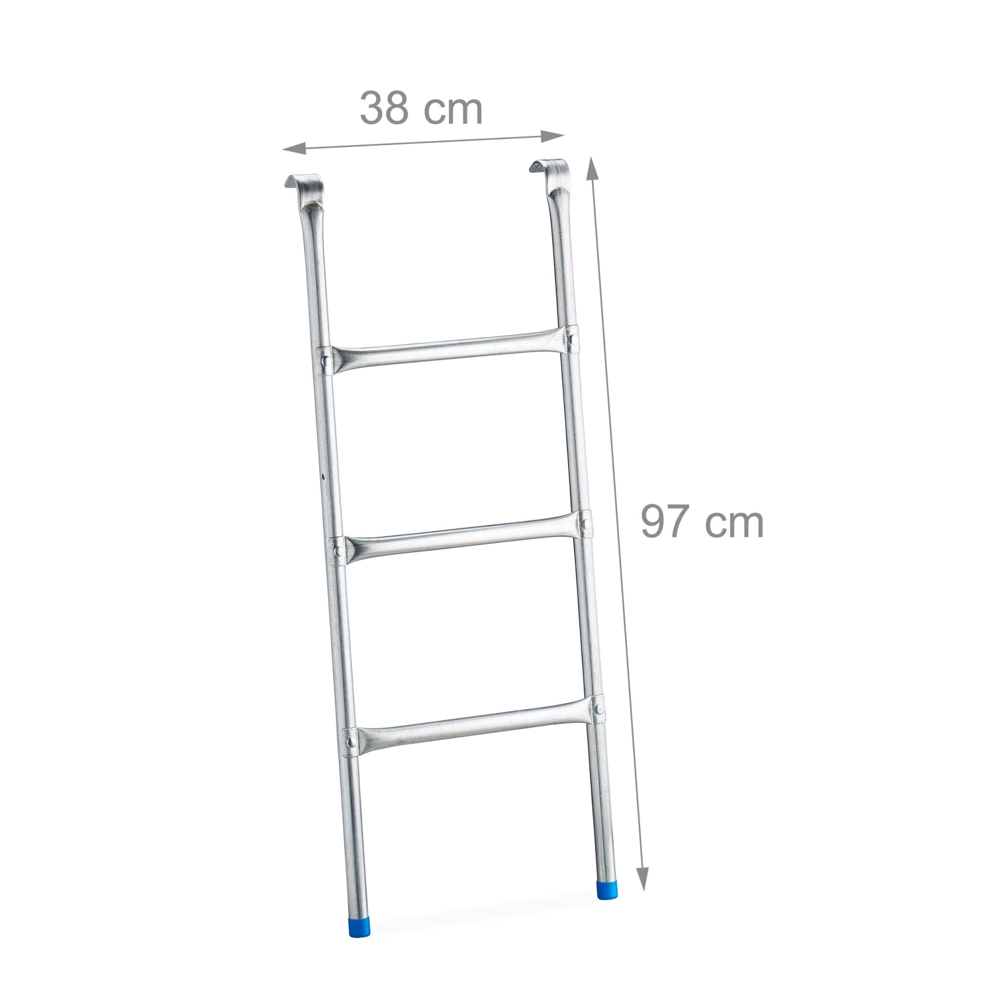 Leiter für Trampolin Blau-Silber von Relaxdays