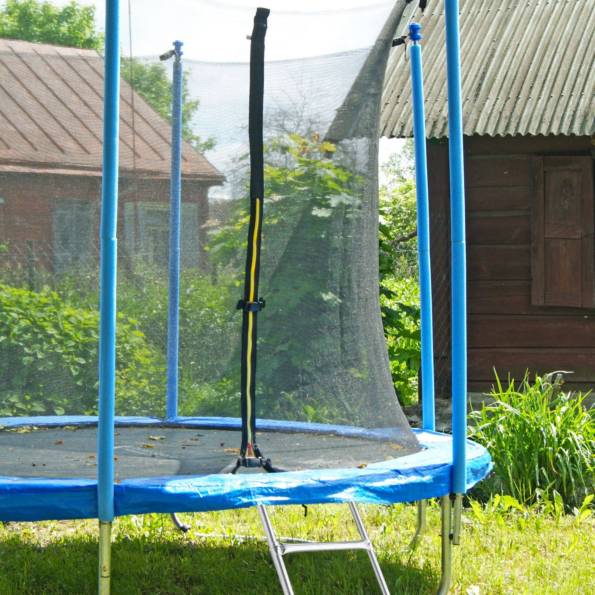 Leiter für Trampolin Blau-Silber von Relaxdays