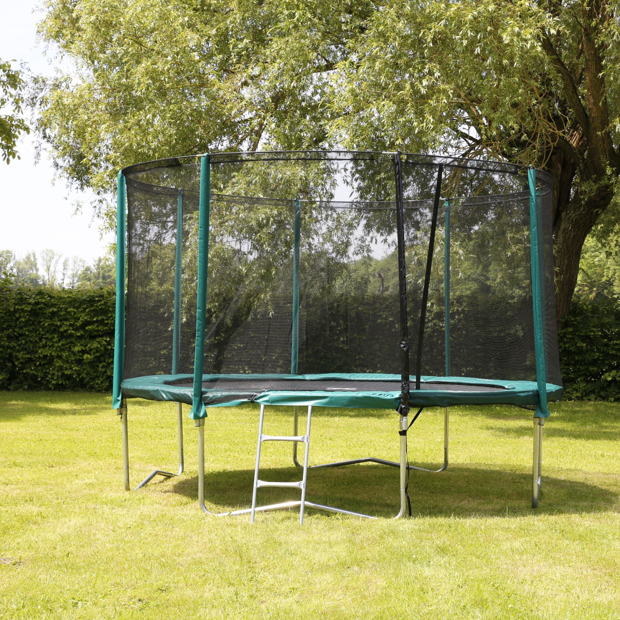 Leiter für Trampolin Blau-Silber von Relaxdays