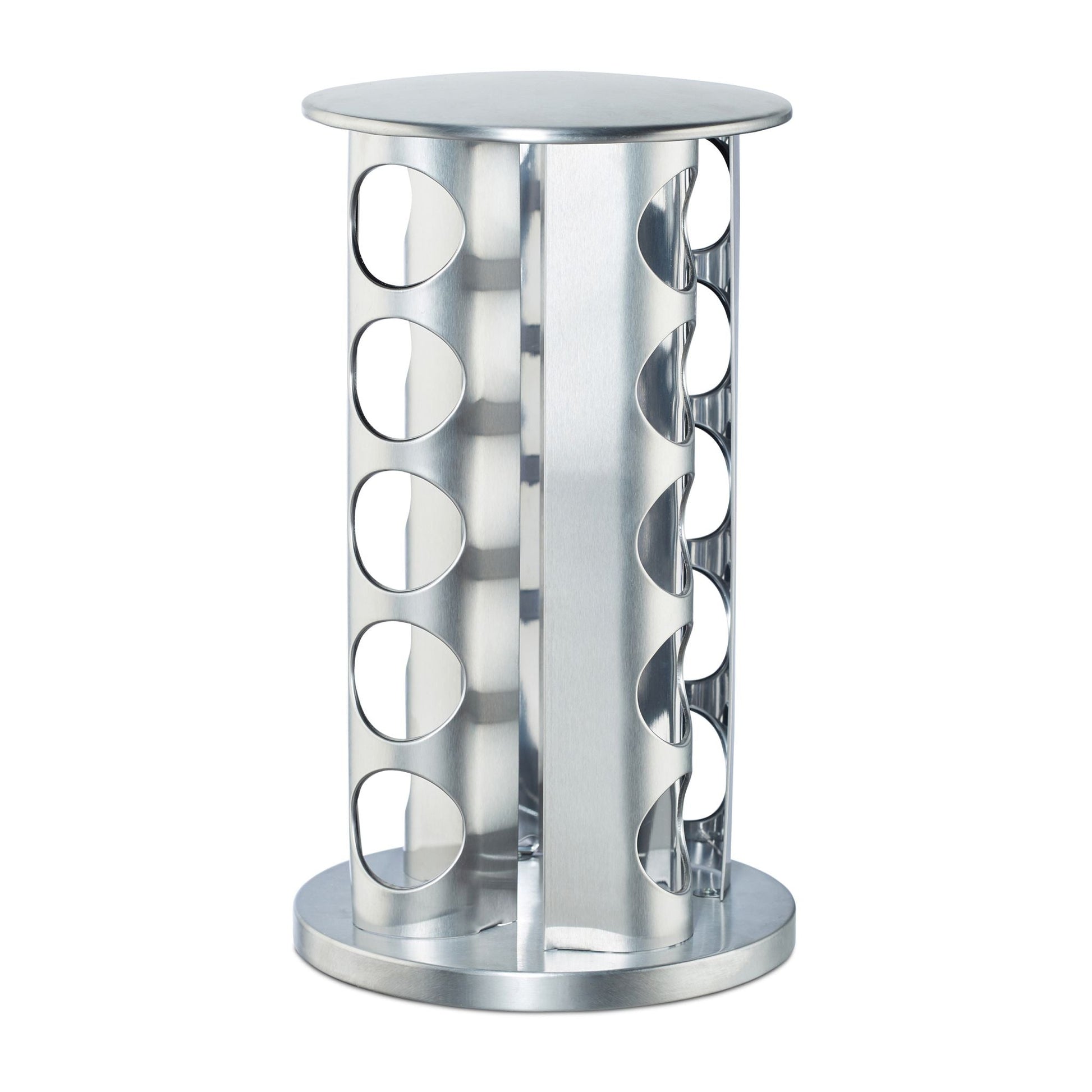 Gewürzkarussell mit 20 Gläsern Silber-Transparent von Relaxdays
