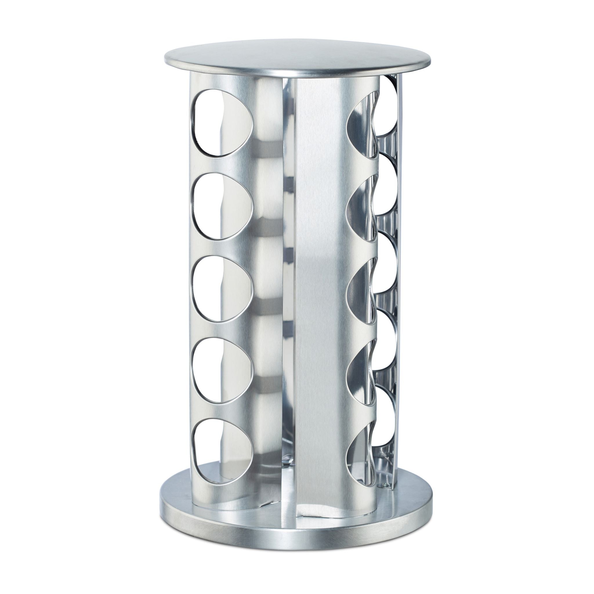 Gewürzkarussell mit 20 Gläsern Silber-Transparent von Relaxdays