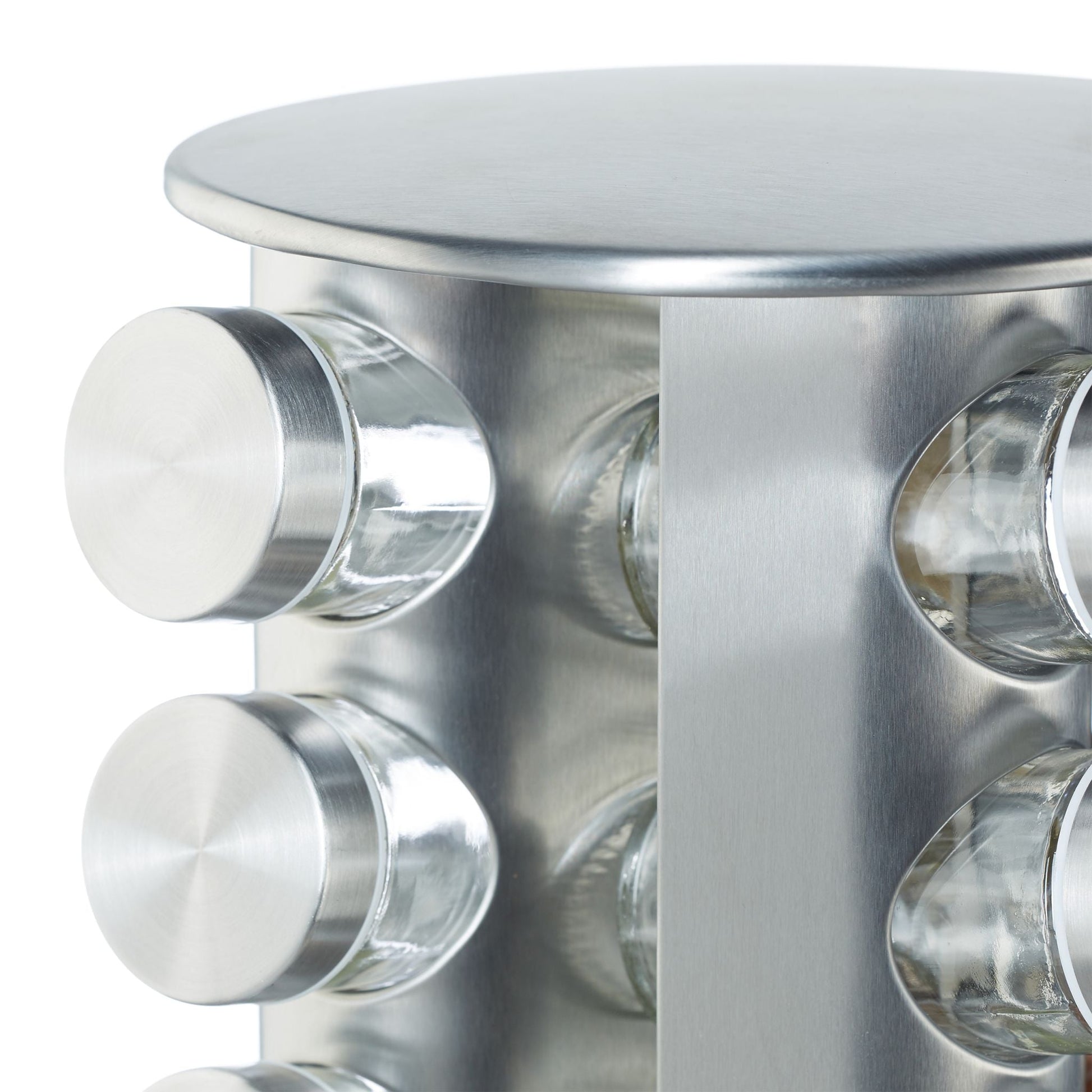 Gewürzkarussell mit 20 Gläsern Silber-Transparent von Relaxdays