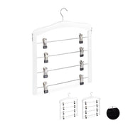 Rockbügel mehrfach 3er-Set Weiss-Schwarz-Silber von Relaxdays