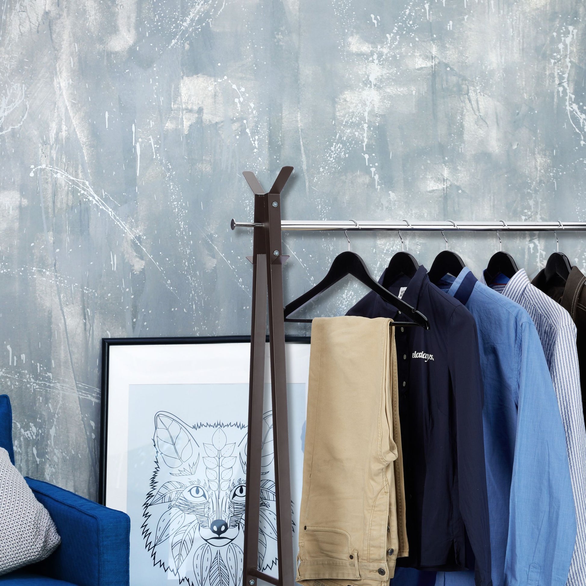Kleiderbügel Holz 30er-Set Schwarz-Silber von Relaxdays