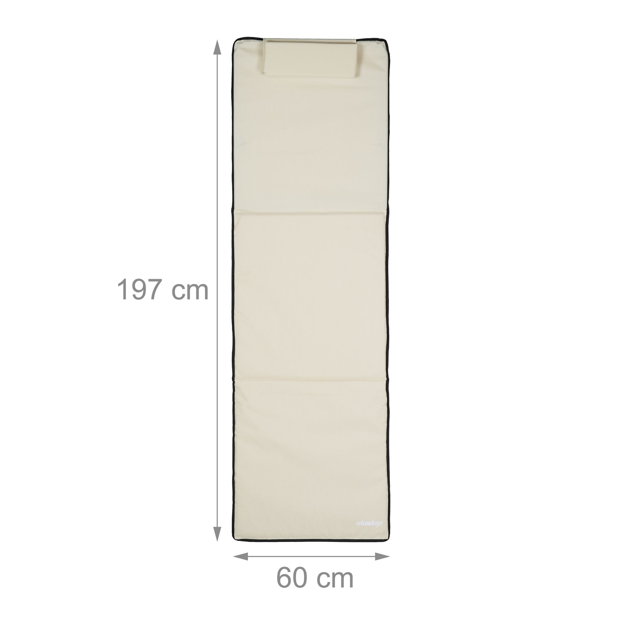 Strandmatte mit Sonnenschirm Beige-Schwarz