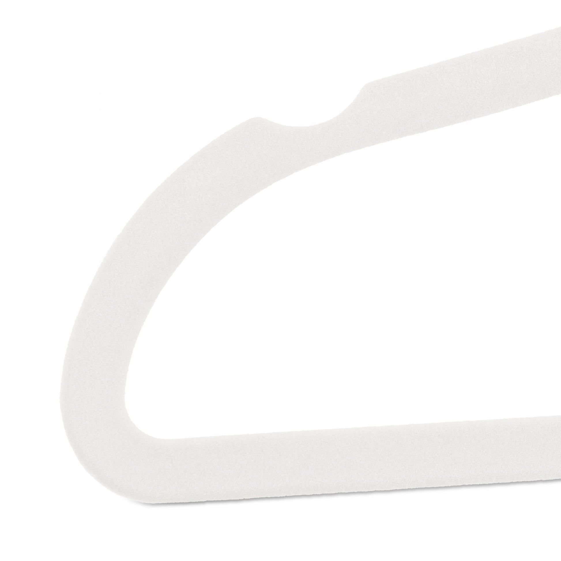 Kleiderbügel Samt 30er-Set Weiss-Silber von Relaxdays