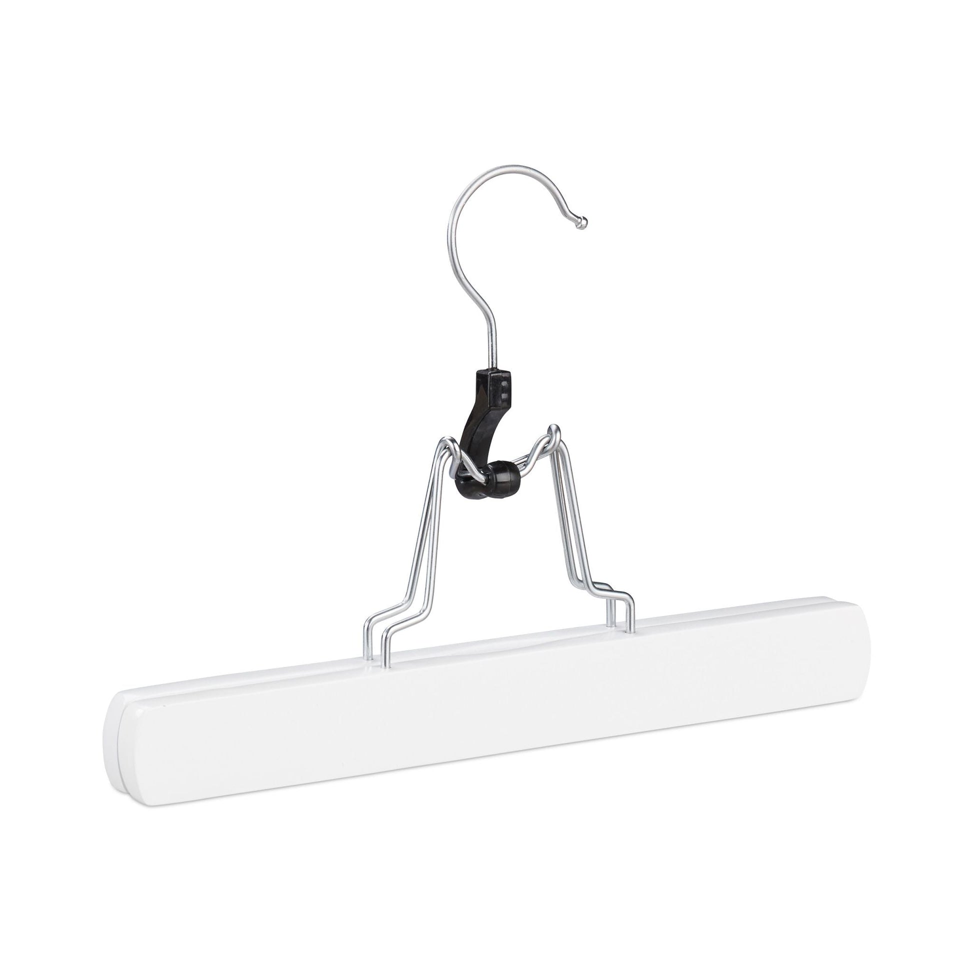 Hosenspanner 12er-Set Weiss-Silber von Relaxdays