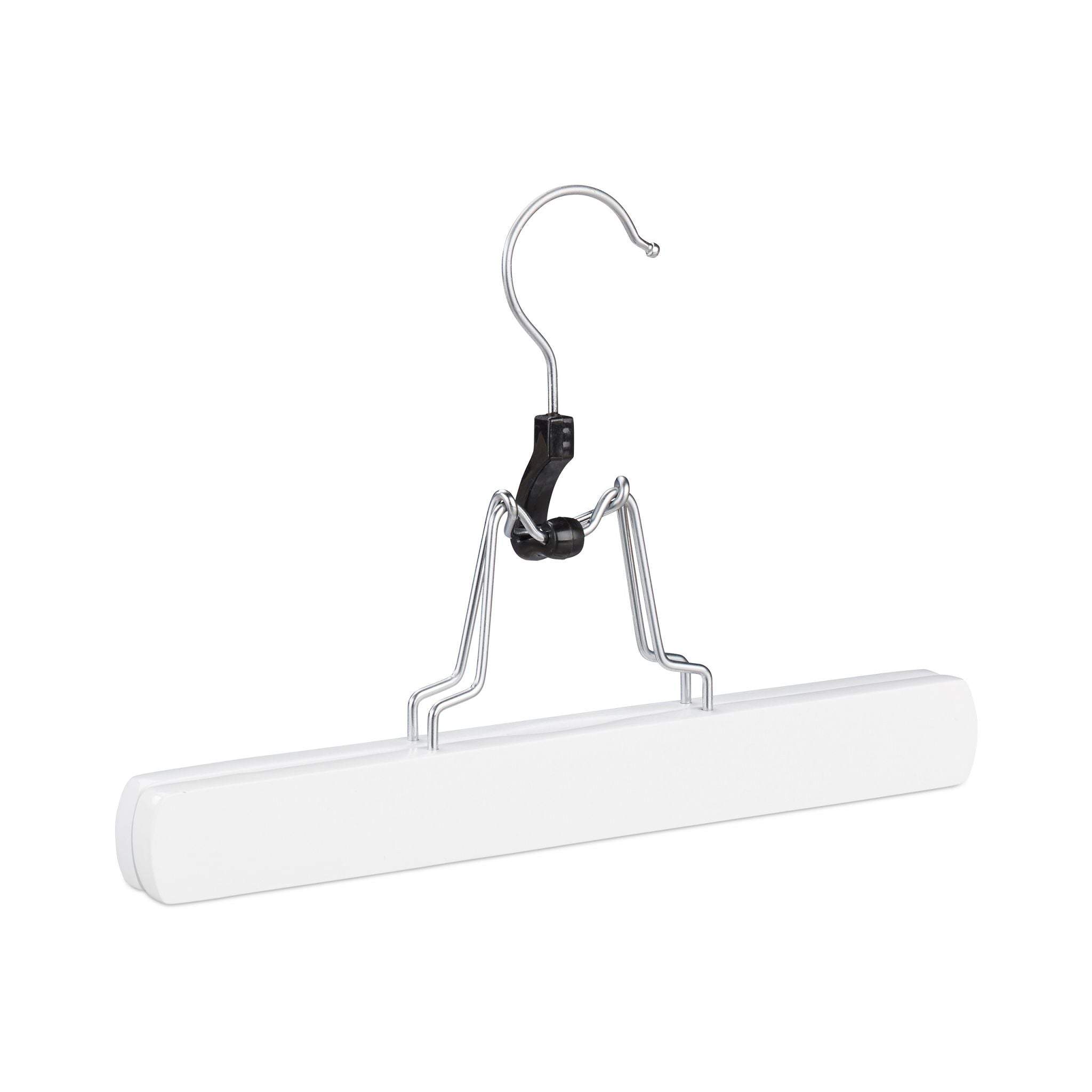 Hosenspanner 12er-Set Weiss-Silber von Relaxdays