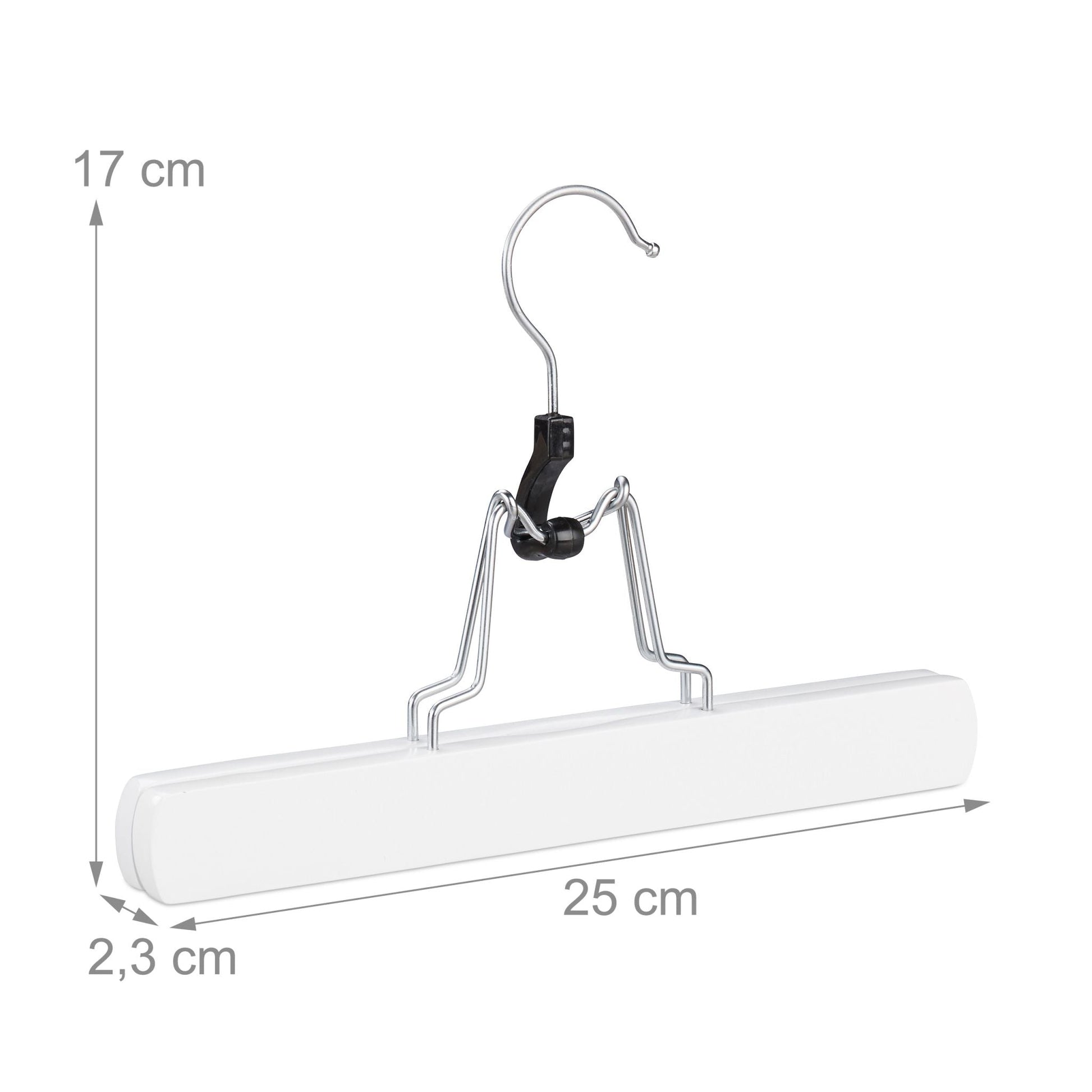 Hosenspanner 12er-Set Weiss-Silber von Relaxdays