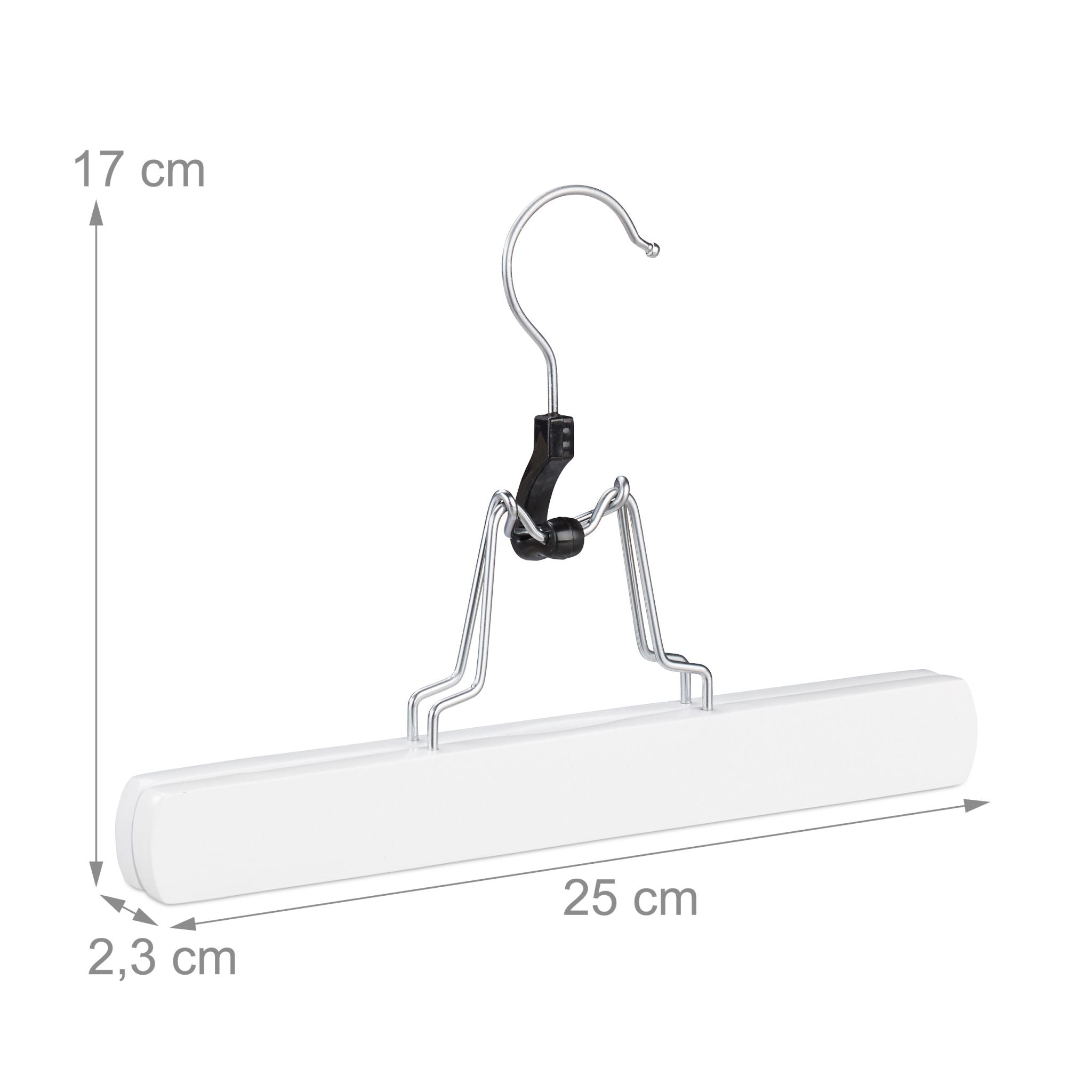 Hosenspanner 12er-Set Weiss-Silber von Relaxdays