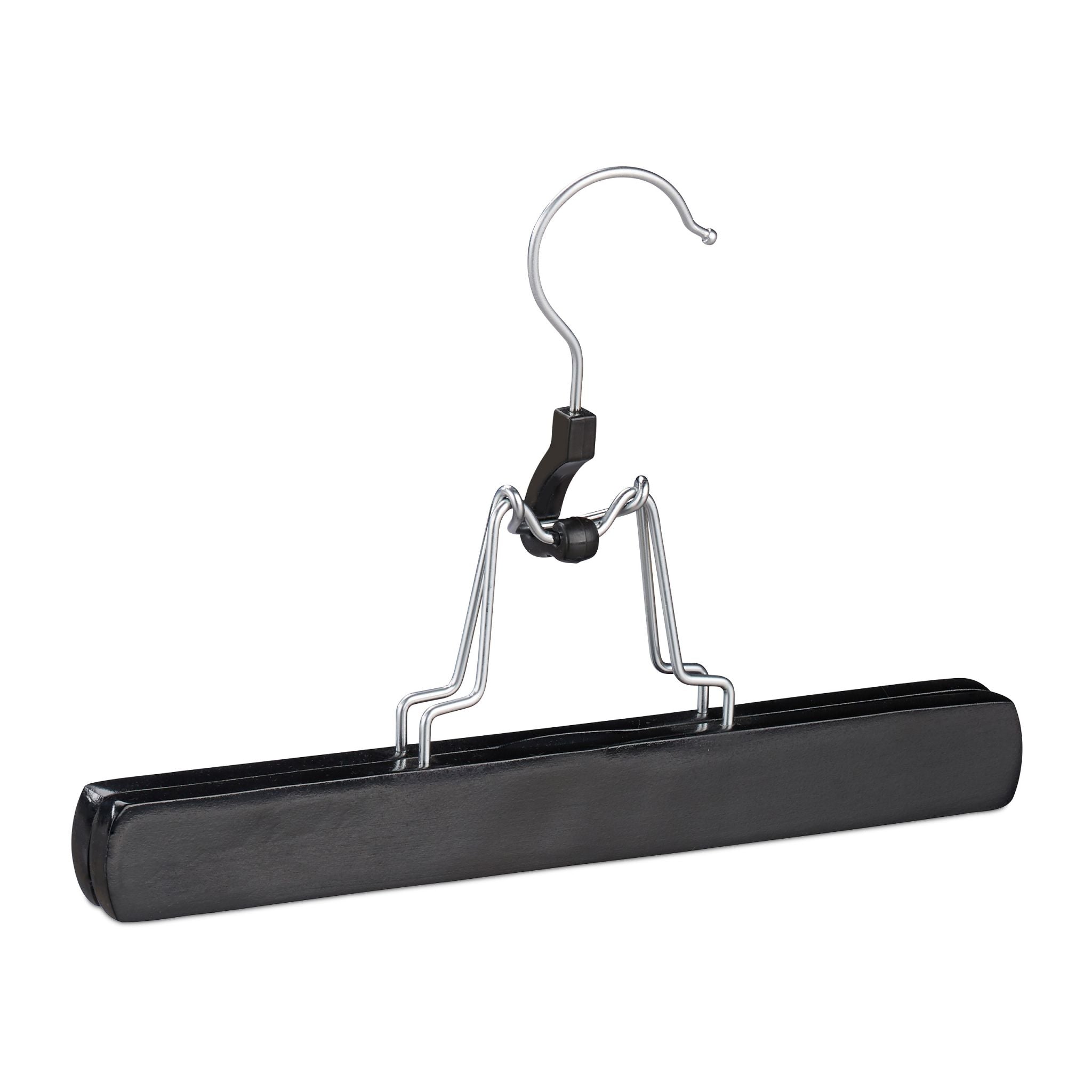 Hosenspanner 12er-Set Schwarz-Silber von Relaxdays
