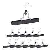 Hosenspanner 12er-Set Schwarz-Silber von Relaxdays