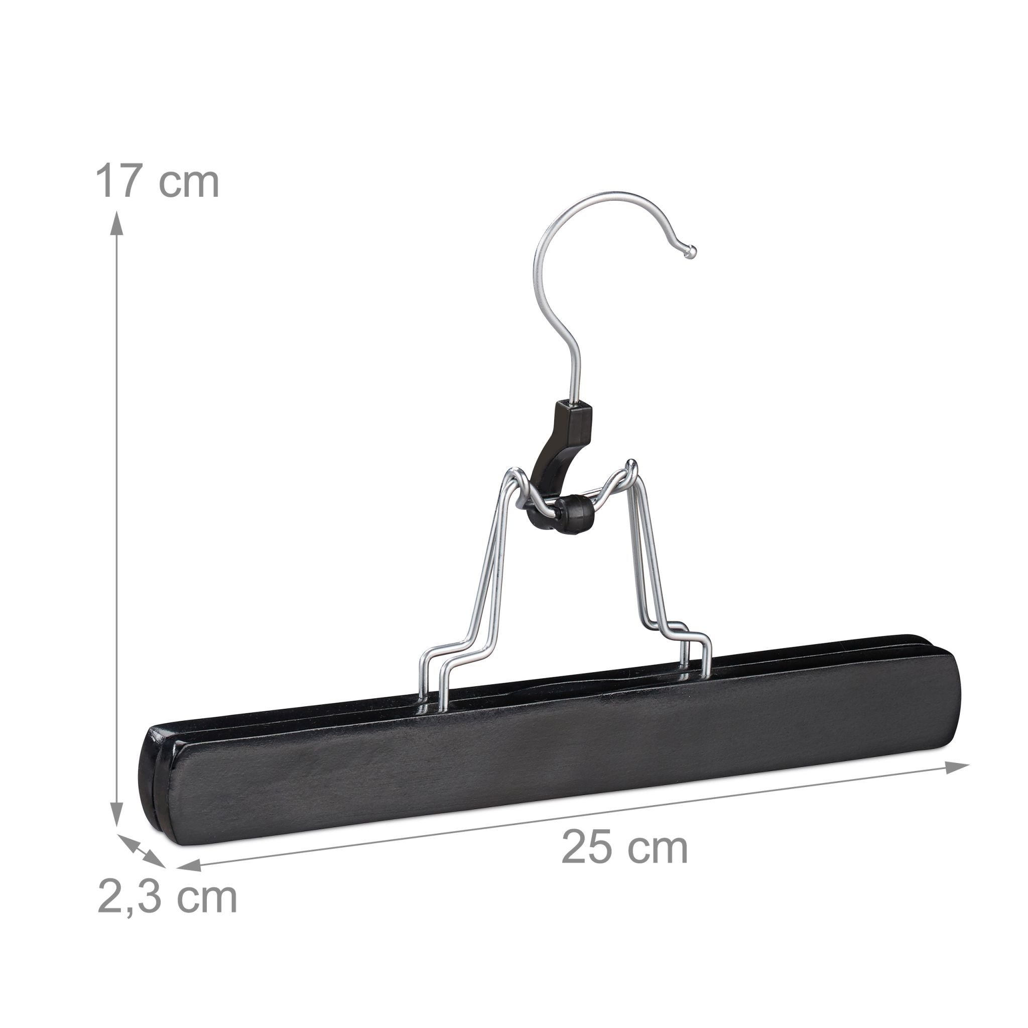 Hosenspanner 12er-Set Schwarz-Silber von Relaxdays
