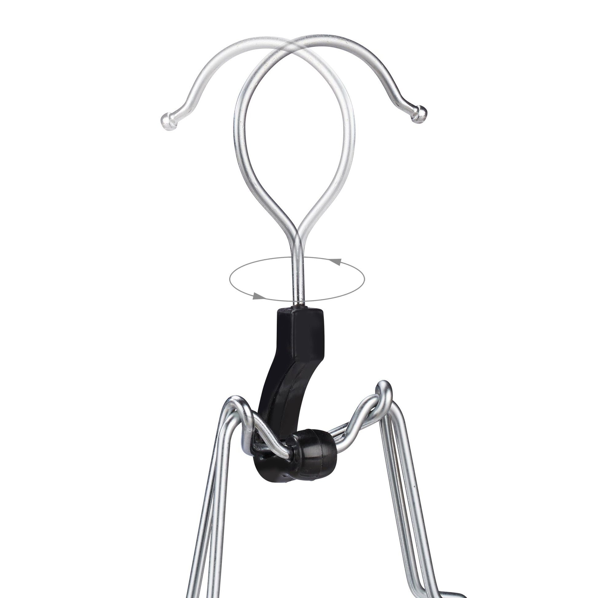 Hosenspanner 12er-Set Schwarz-Silber von Relaxdays