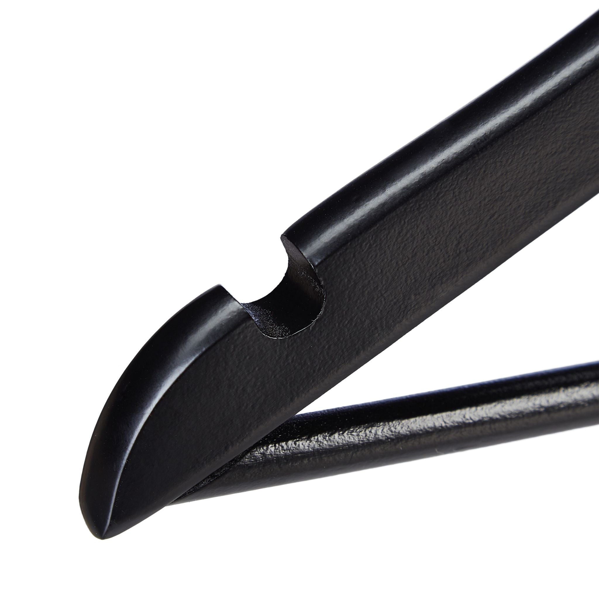 Kinderkleiderbügel Holz schwarz Schwarz-Silber von Relaxdays