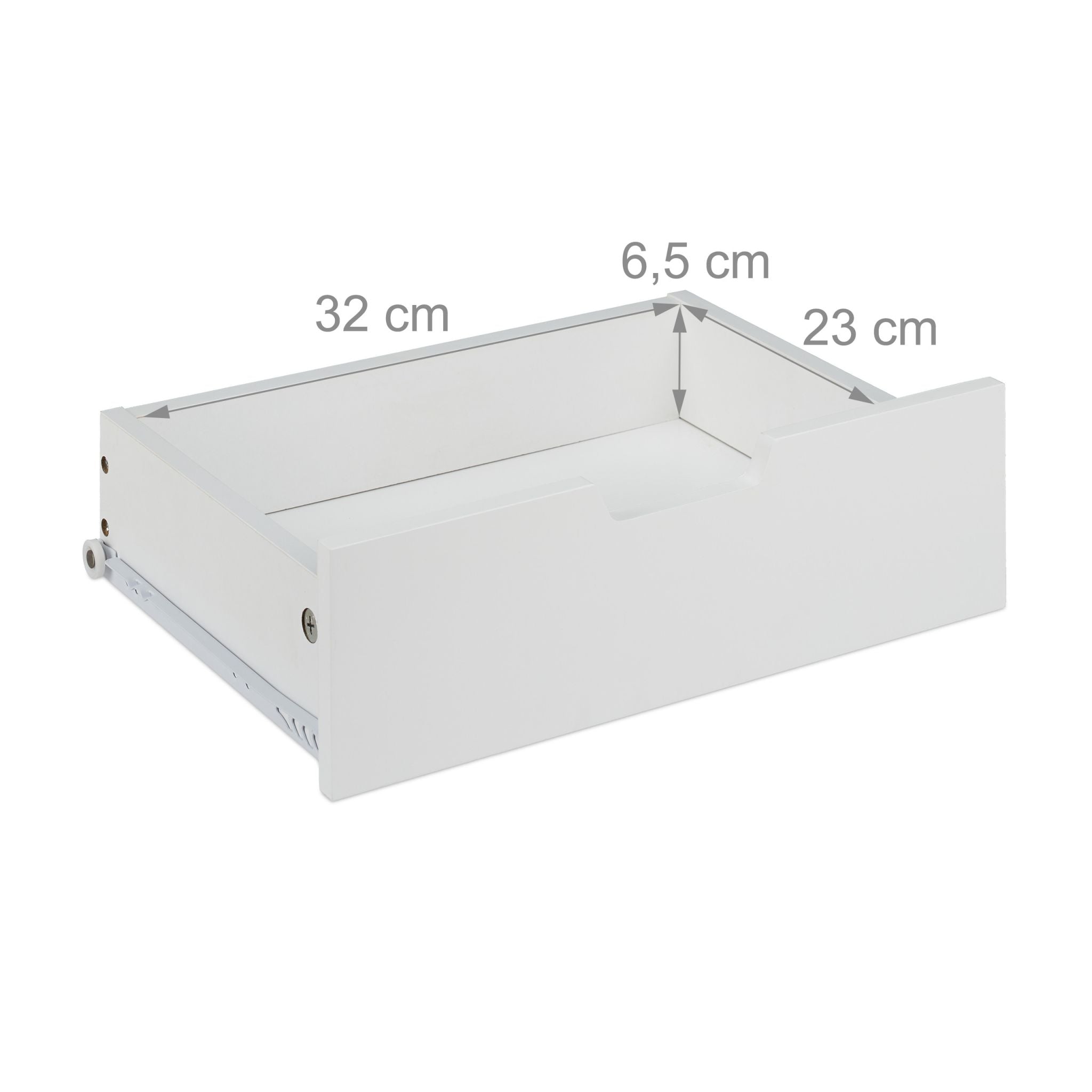 Nachttisch mit Schublade Weiss-Hellbraun von Relaxdays