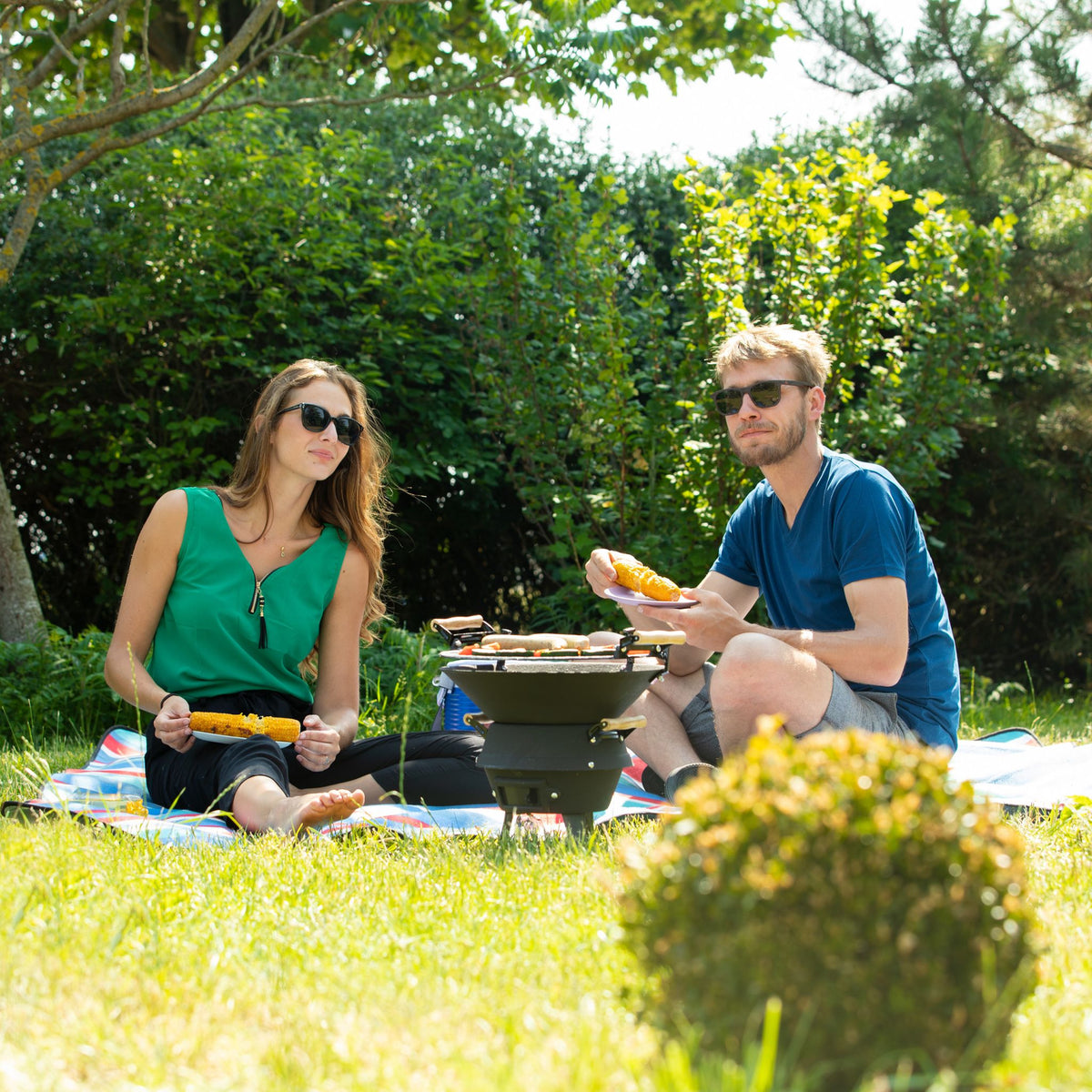 Grillfass Gusseisen Hellbraun-Schwarz von Relaxdays