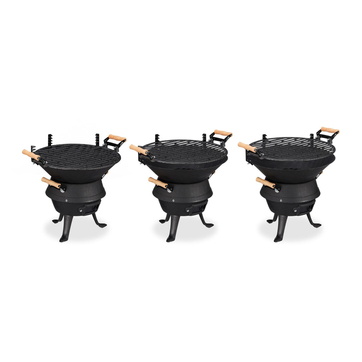 Grillfass Gusseisen Hellbraun-Schwarz von Relaxdays