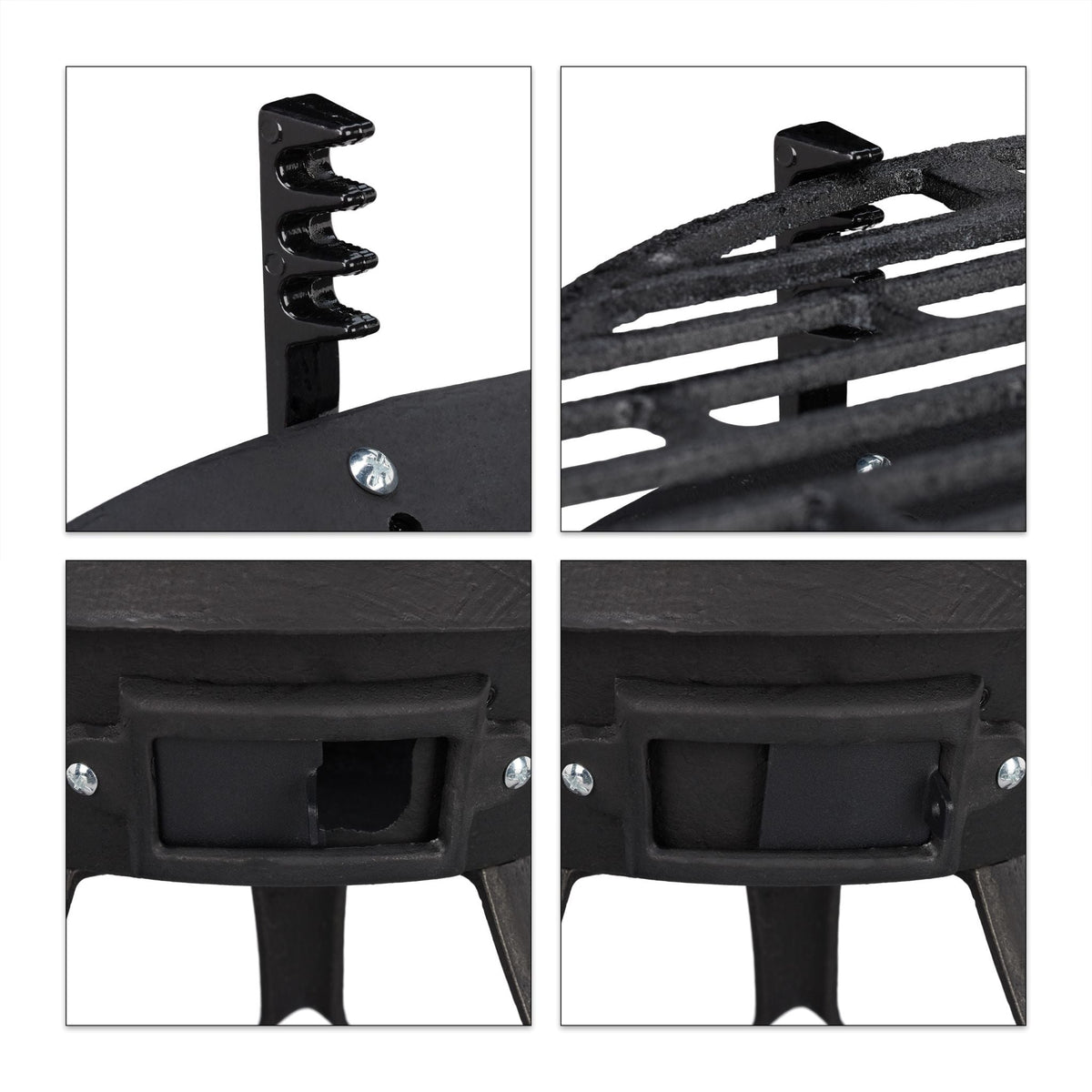 Grillfass Gusseisen Hellbraun-Schwarz von Relaxdays