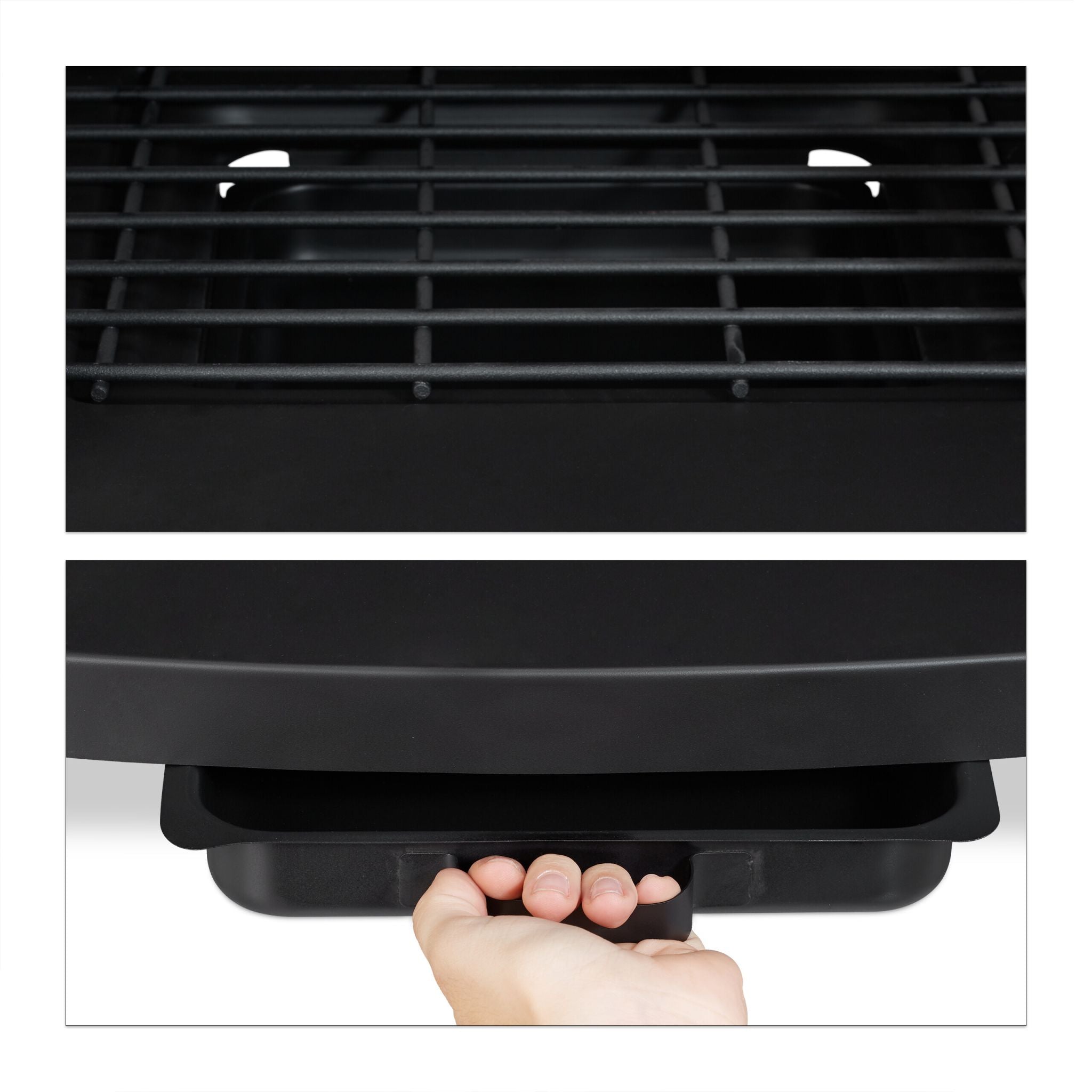 Terrassenofen mit Grill Schwarz