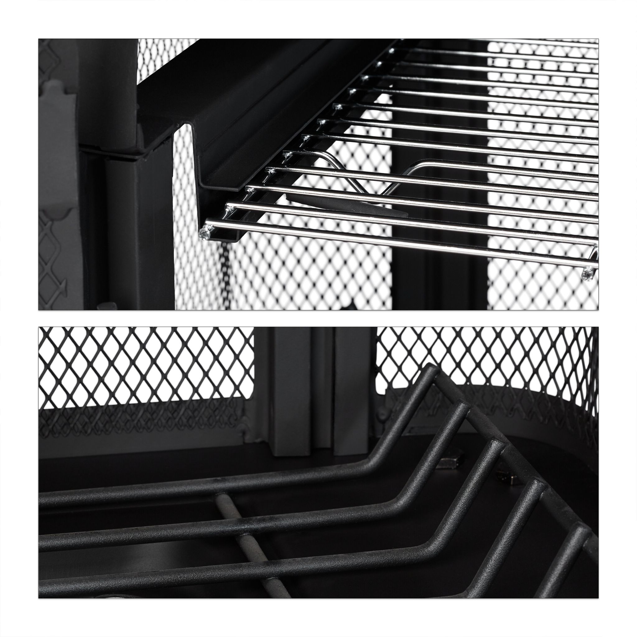Terrassenofen mit Grill Schwarz