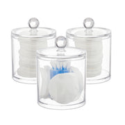 Wattestäbchen Aufbewahrung 3er-Set Transparent von Relaxdays