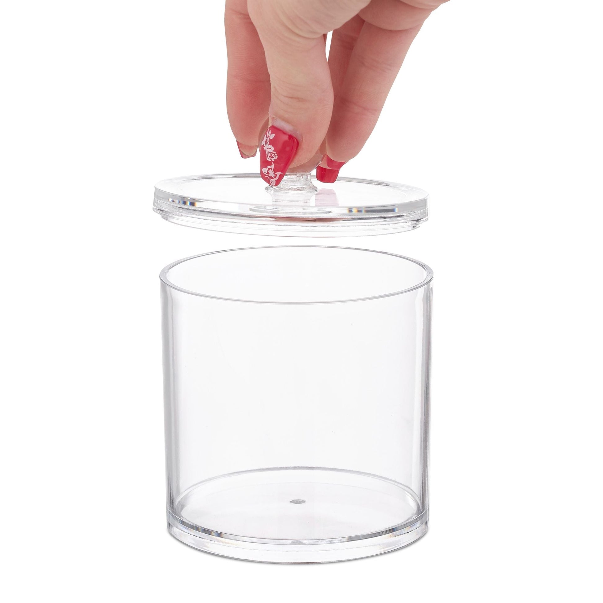 Wattestäbchen Aufbewahrung 3er-Set Transparent von Relaxdays